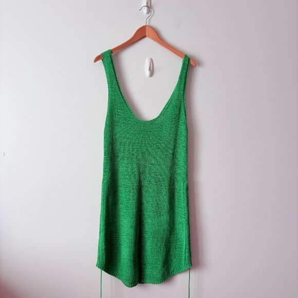 Sndys X Revolve Byron Green Knit Scoop Back Mini Dress NWT Green Size Small - Picture 5 of 9